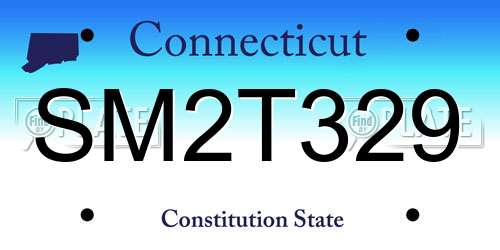 SM2T329 Connecticut License Plate