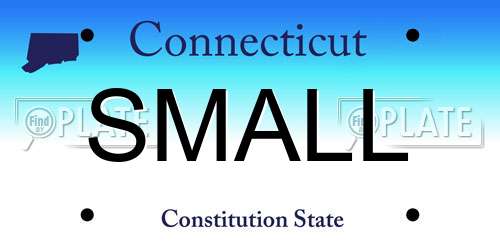 SMALL Connecticut License Plate