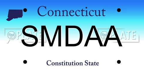 SMDAA Connecticut License Plate