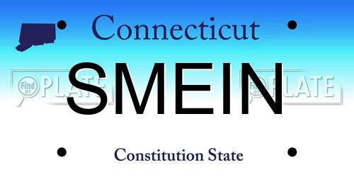 SMEIN Connecticut License Plate