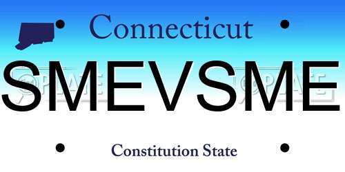 SMEVSME Connecticut License Plate