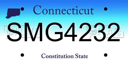 SMG4232 Connecticut License Plate