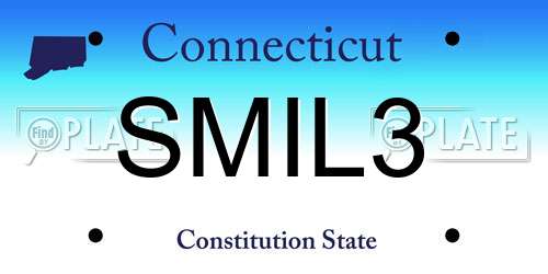 SMIL3 Connecticut License Plate