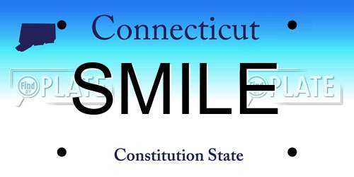 SMILE Connecticut License Plate