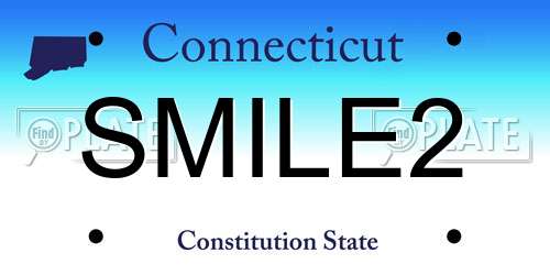 SMILE2 Connecticut License Plate