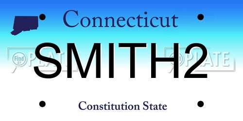 SMITH2 Connecticut License Plate