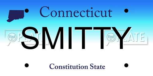 SMITTY Connecticut License Plate