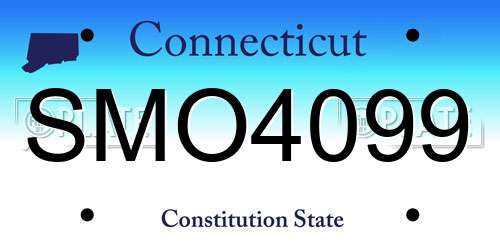 SMO4099 Connecticut License Plate