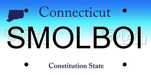 SMOLBOI Connecticut License Plate