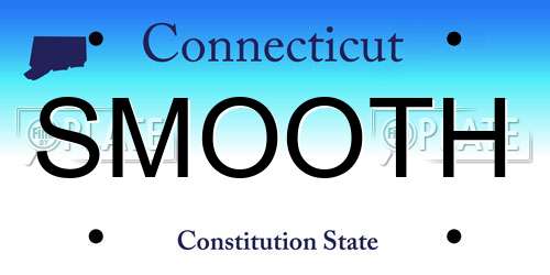SMOOTH Connecticut License Plate