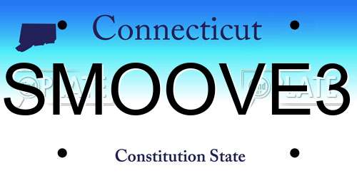 SMOOVE3 Connecticut License Plate