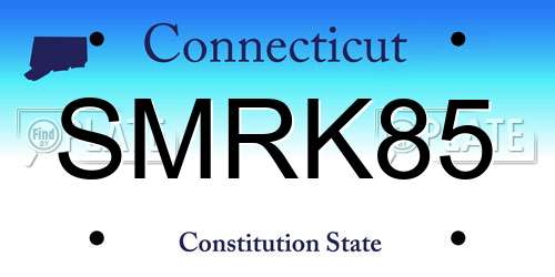 SMRK85 Connecticut License Plate