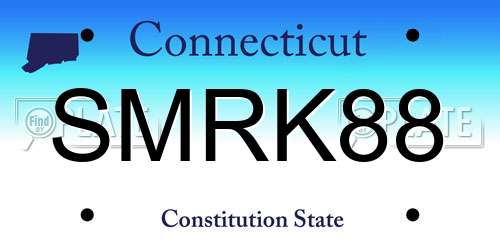 SMRK88 Connecticut License Plate