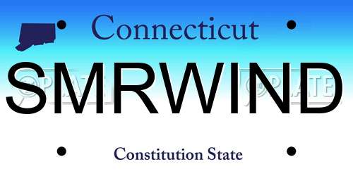 SMRWIND Connecticut License Plate
