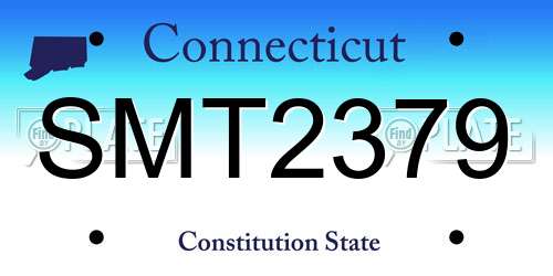 SMT2379 Connecticut License Plate