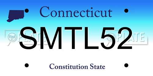 SMTL52 Connecticut License Plate