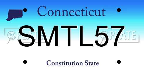 SMTL57 Connecticut License Plate