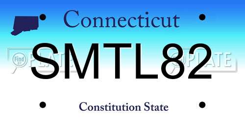 SMTL82 Connecticut License Plate