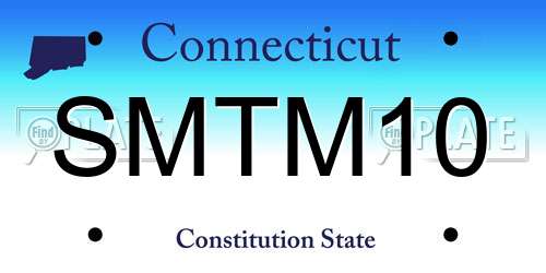 SMTM10 Connecticut License Plate