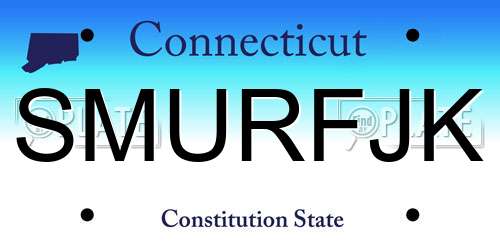 SMURFJK Connecticut License Plate