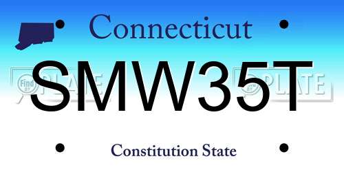 SMW35T Connecticut License Plate