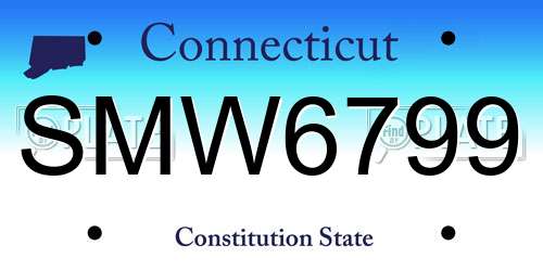 SMW6799 Connecticut License Plate