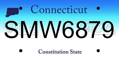 SMW6879 Connecticut License Plate