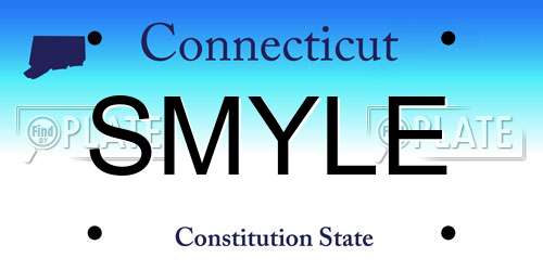 SMYLE Connecticut License Plate