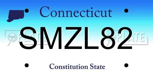 SMZL82 Connecticut License Plate