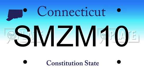 SMZM10 Connecticut License Plate