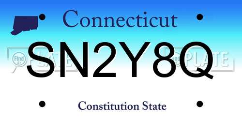 SN2Y8Q Connecticut License Plate