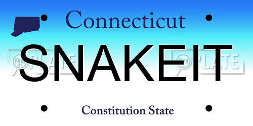 SNAKEIT Connecticut License Plate