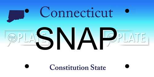 SNAP Connecticut License Plate