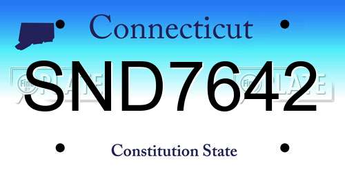 SND7642 Connecticut License Plate