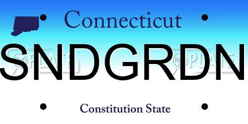 SNDGRDN Connecticut License Plate