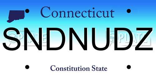 SNDNUDZ Connecticut License Plate