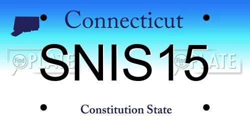 SNIS15 Connecticut License Plate