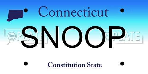 SNOOP Connecticut License Plate