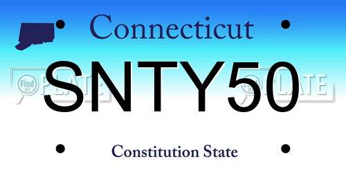 SNTY50 Connecticut License Plate