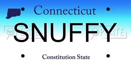 SNUFFY Connecticut License Plate