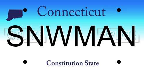 SNWMAN Connecticut License Plate