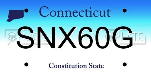SNX60G Connecticut License Plate