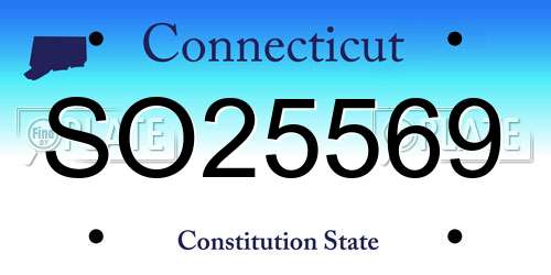 SO25569 Connecticut License Plate