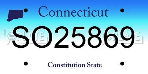 SO25869 Connecticut License Plate