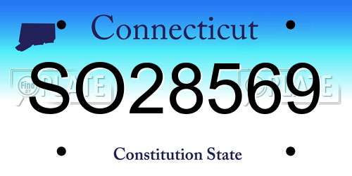 SO28569 Connecticut License Plate
