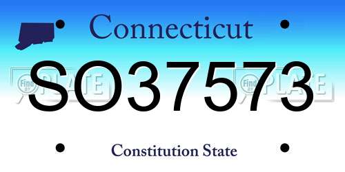 SO37573 Connecticut License Plate