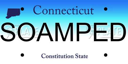SOAMPED Connecticut License Plate