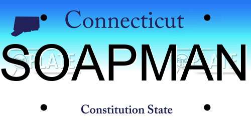 SOAPMAN Connecticut License Plate