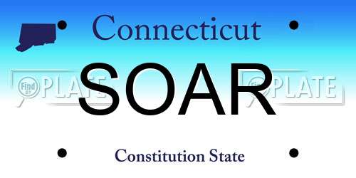 SOAR Connecticut License Plate