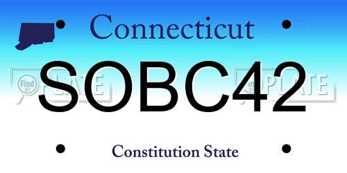 SOBC42 Connecticut License Plate